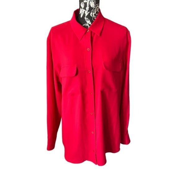 Equipment Red Blouse - Picture 1 of 7